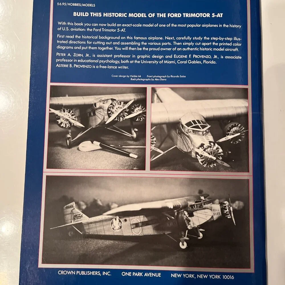 Paper Cutout Model –‎ Ford Trimotor 5-AT (Build-It-Yourself, 1982) – New